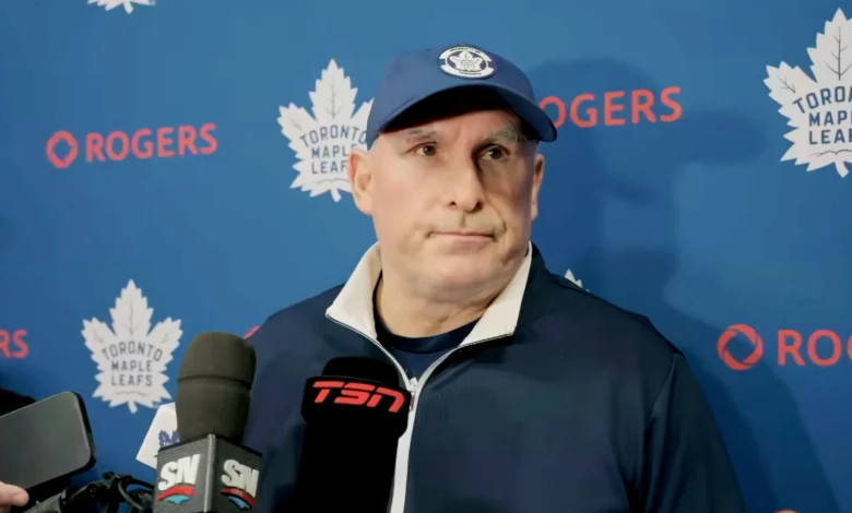 Craig Berube on Easton Cowan's strong stretch drive for the Leafs: "He is emotionally invested and is doing a lot of good things... He never stops... He has that motor"