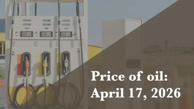 Current price of oil as of April 17, 2026
