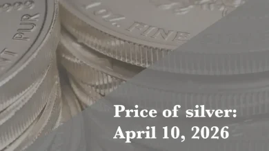 Current price of silver as of Friday, April 10, 2026