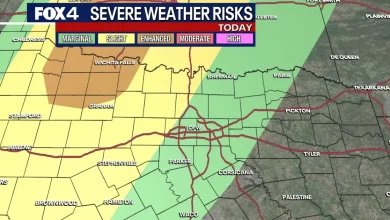 Dallas weather: Severe storms bring large hail, damaging wind threats; Rainy Easter weekend ahead
