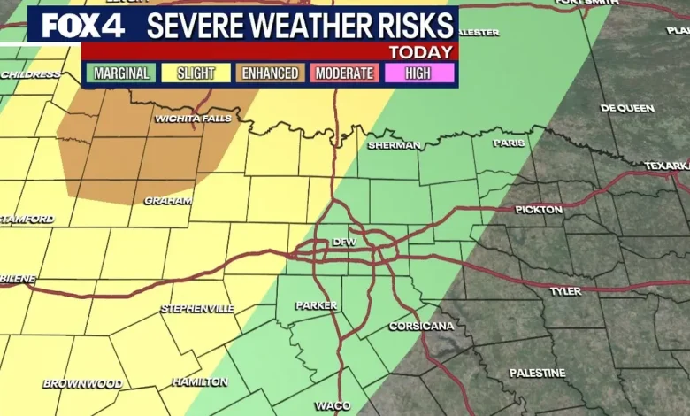 Dallas weather: Severe storms bring large hail, damaging wind threats; Rainy Easter weekend ahead