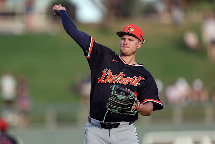 Detroit Tigers’ Parker Meadows carted off field after violent collision in outfield