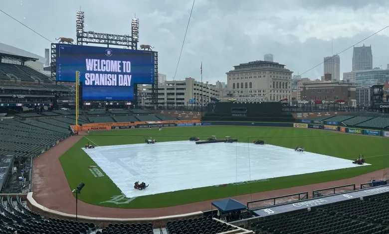 Detroit Tigers weather, rain delay vs Royals. When will game start?