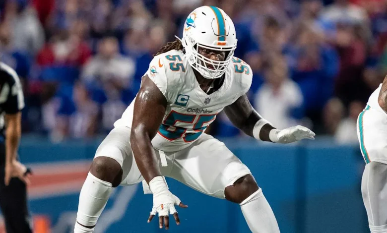 Dolphins' Aaron Brewer admits he was 'shook' by Jaylen Waddle trade: 'What are we doing?'