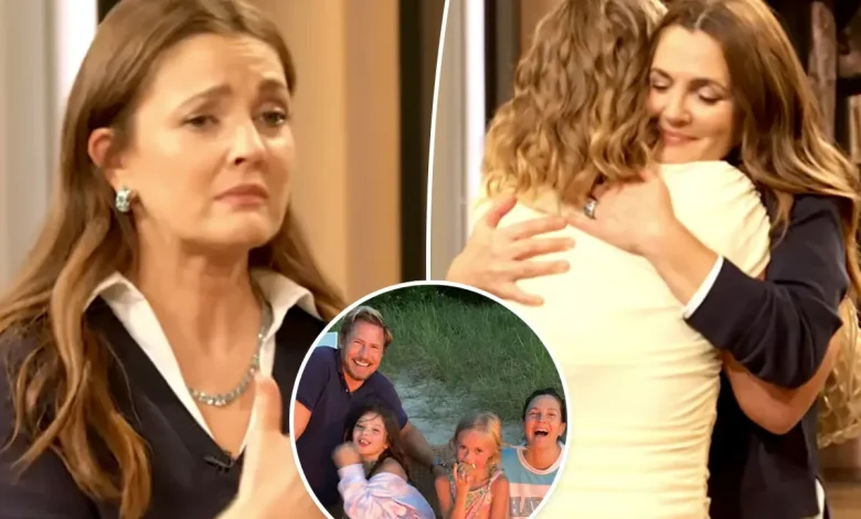 Drew Barrymore gets emotional about body insecurities and why she limits her wardrobe after two kids