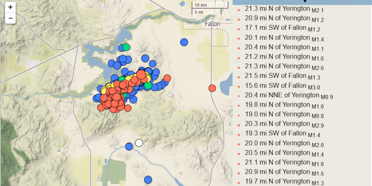 Earthquakes continue to shake Lyon County