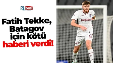 Fatih Tekke, Batagov için kötü haberi verdi!