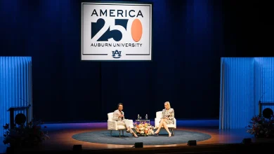 “Find the one thing you can do”: Rice challenges Auburn students to strengthen democracy