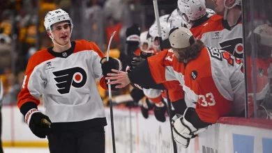 Flyers’ Porter Martone seems ready for the spotlight, with help from a good friend