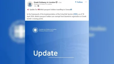 Greece ‘exempts Britons from biometric registration’ under EES scheme