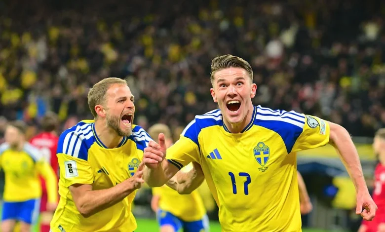 Herói Gyokeres leva a Suécia ao Mundial