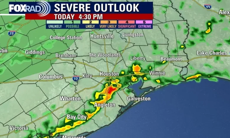 Houston weather: Heavy rain moves in Saturday