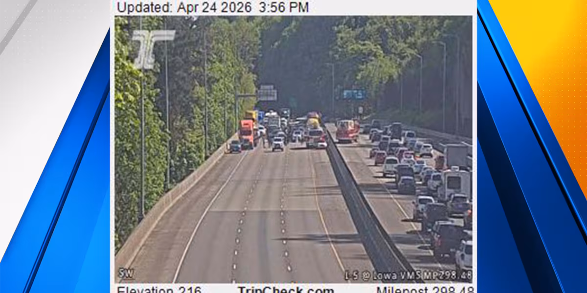 I5 North reopens after crash at Terwilliger curves in SW Portland