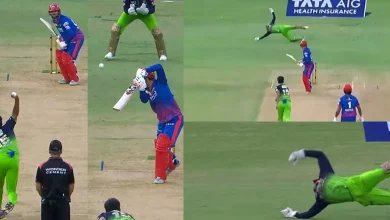 IPL 2026 [WATCH]: Flying Jitesh Sharma grabs a screamer to remove Sameer Rizvi during RCB vs DC encounter