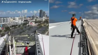 Ironworker’s viral views: How Tropicana Field’s roof was rebuilt after Hurricane Milton
