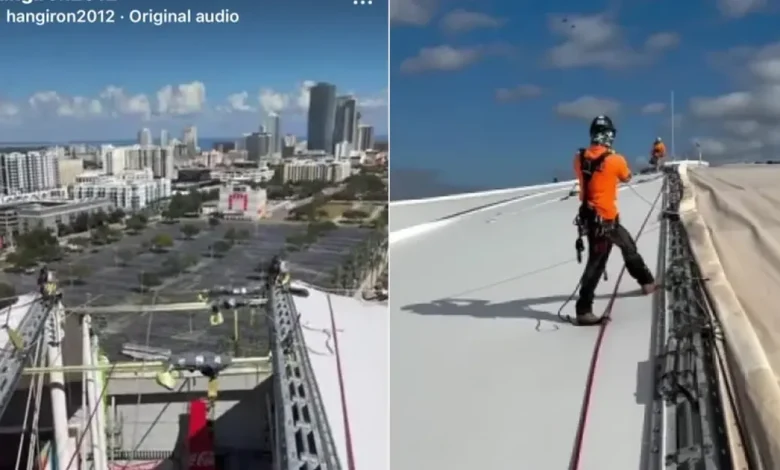 Ironworker’s viral views: How Tropicana Field’s roof was rebuilt after Hurricane Milton
