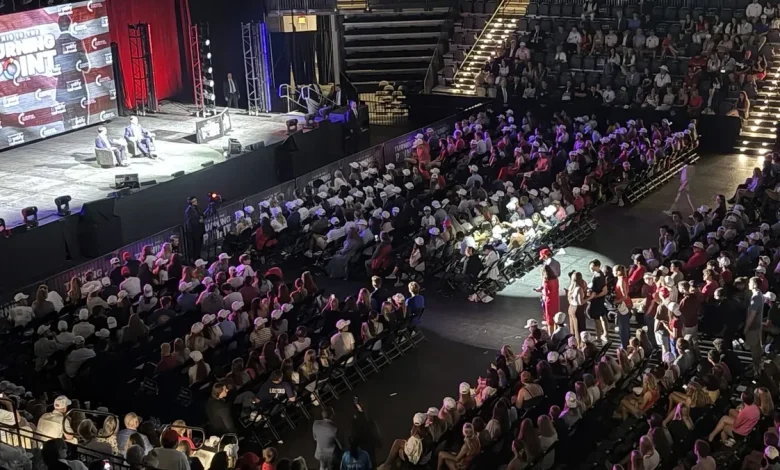 JD Vance addresses crowd at Turning Point USA event in Athens