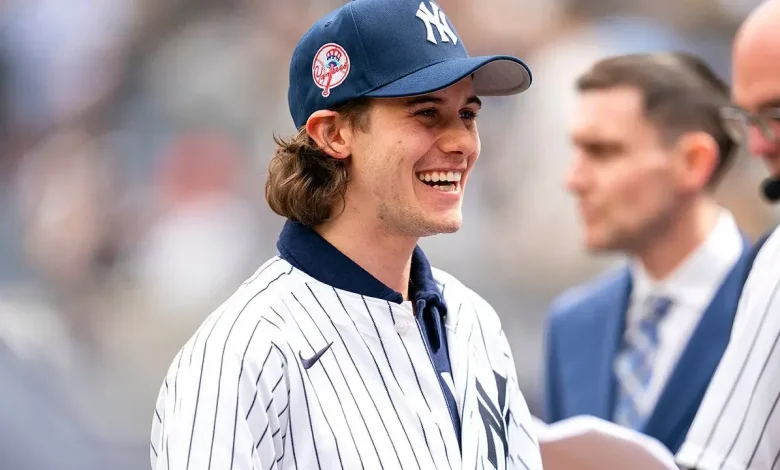 Jack Hughes debuts new smile at Yankees home opener after losing teeth in Olympic gold medal game