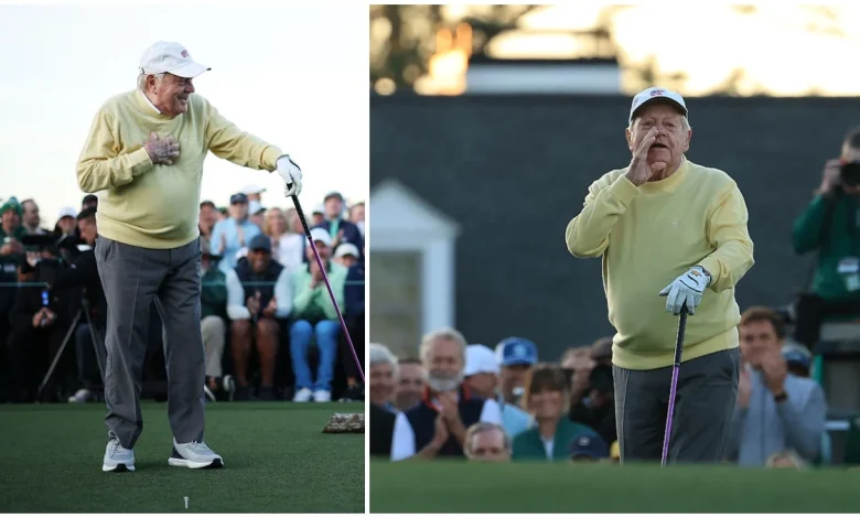 Jack Nicklaus Yanks Opening Masters Tee Shot, Patrons Hit The Deck