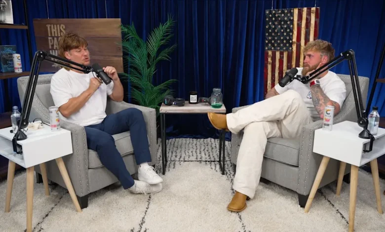 Jake Paul Says Trump Should Be 'On the Front Lines' — Then Theo Von Suggests Barron