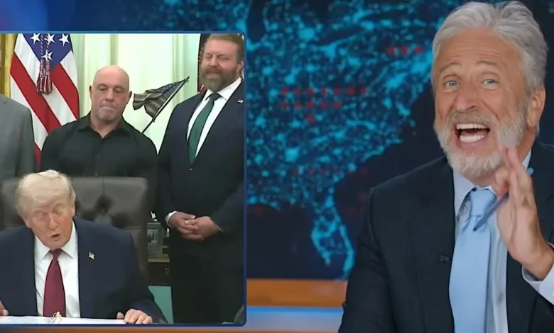 Jon Stewart Freaked Out By Trump's 'Weird' Oval Office Moment