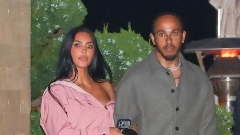 Kim Kardashian and Lewis Hamilton Coordinate Their Couple Style