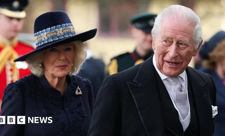 King and Queen give away money in ancient Easter tradition