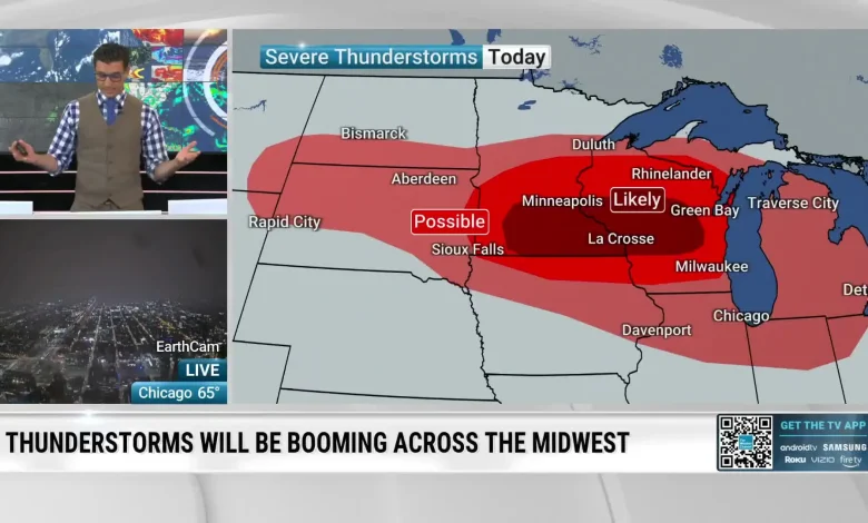 Large Hail, Tornado Threat For Upper Midwest, Great Lakes