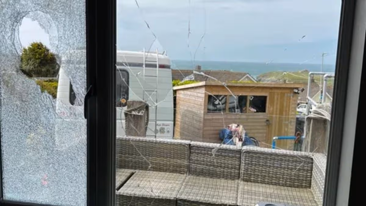 Little girl's beloved motorhome smashed up by axe-wielding man