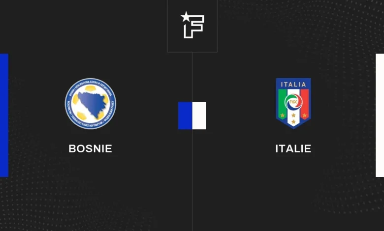 Live Bosnie - Italie (1-1) Barrages - Finale de Eliminatoires CM - Europe 2026 Canada/Mexico/United States 31/03