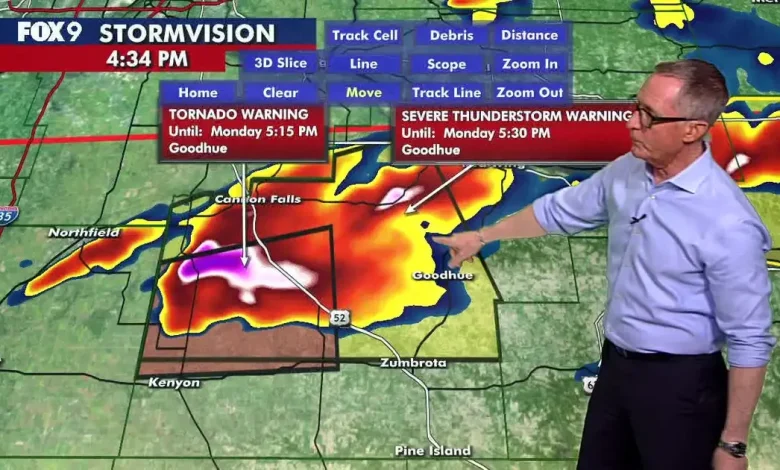 Live updates: Tornado Watch issued until 10 p.m., Twin Cities not included