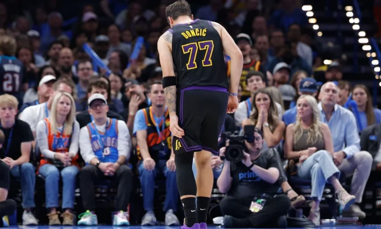 Luka Doncic exits Lakers' game in OKC with hamstring strain