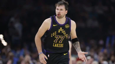 Luka Doncic returns to Los Angeles after hamstring treatments in Spain