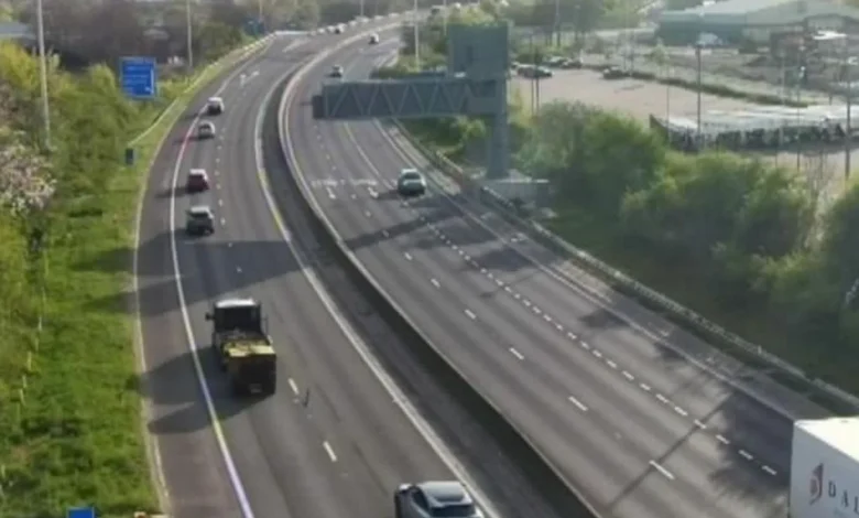 M621 closed after woman hit by car | ITV News