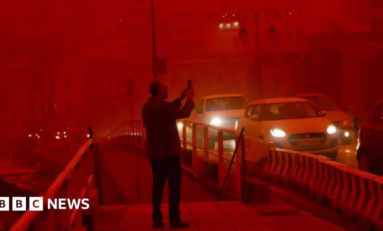 Man dies in storm near Athens as Saharan dust shrouds Crete