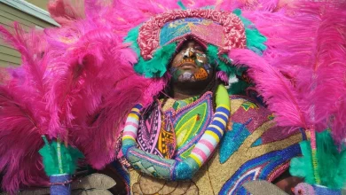 Mardi Gras Indians, or Black Masking Indians, spend months, thousands of dollars preparing hand-sewn suits