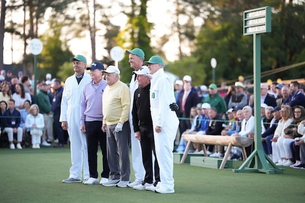 Masters 2026: Nicklaus, Player and Watson hit their ceremonial tee shots, then speak their minds about golf
