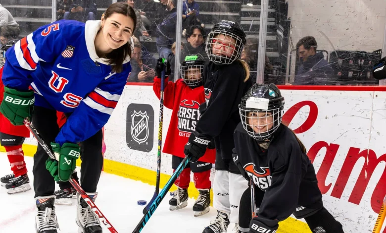 Megan Keller skates with Jersey Girls Hockey Club