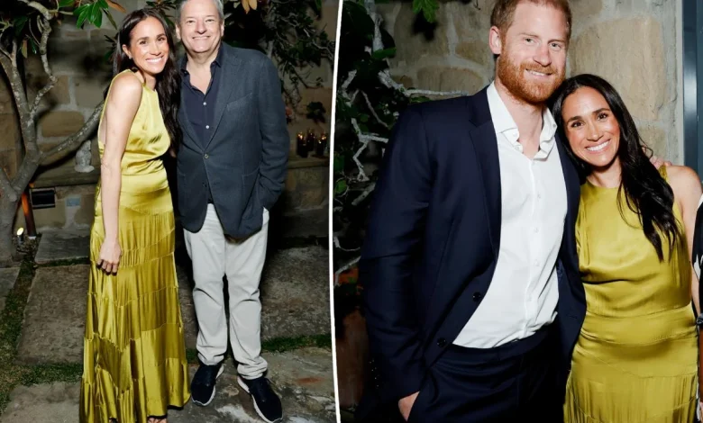 Meghan Markle matches Carey Mulligan in green dress at Netflix 'Beef' Season 2 party