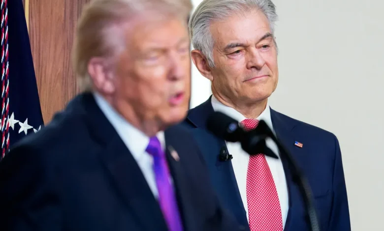 Mehmet Oz says Trump told him that diet soda might help kill cancer cells