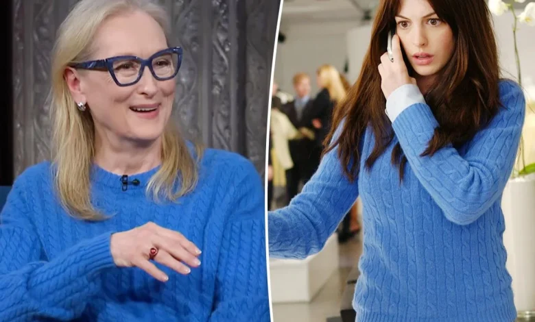 Meryl Streep brings back the iconic cerulean blue sweater for 'Devil Wears Prada 2'