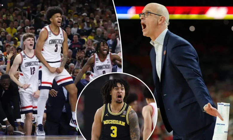 Michigan in way of another title for underdog UConn in March Madness