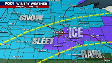 Minnesota weather: Overnight freezing rain expected to create icy conditions Thursday morning