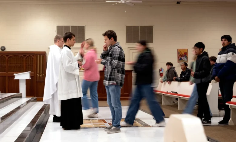 More young men are attending religious services regularly, poll finds