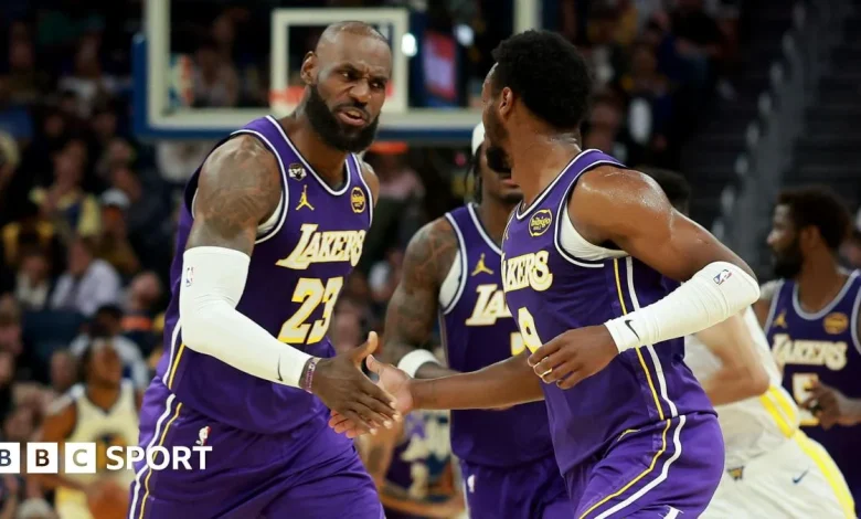 NBA: Bronny James assists father LeBron in Los Angeles Lakers win