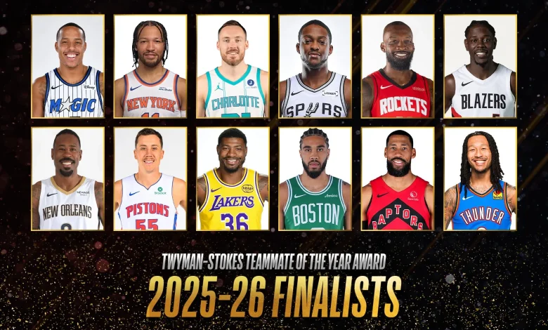 NBA names 12 finalists for 2025-26 Twyman-Stokes Teammate of the Year Award