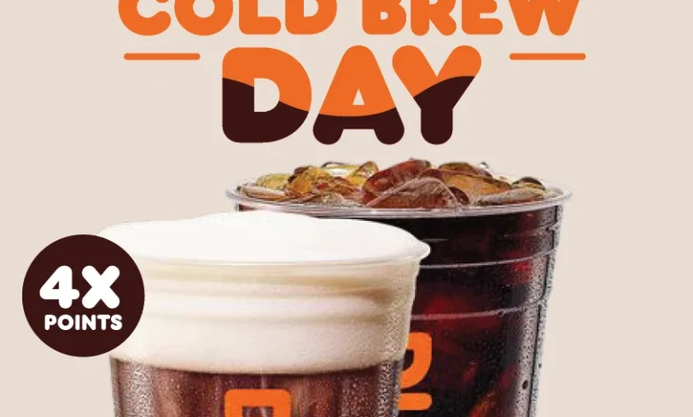 National Cold Brew Day: Earn 4X Points on Dunkin’® Cold Brew April 20