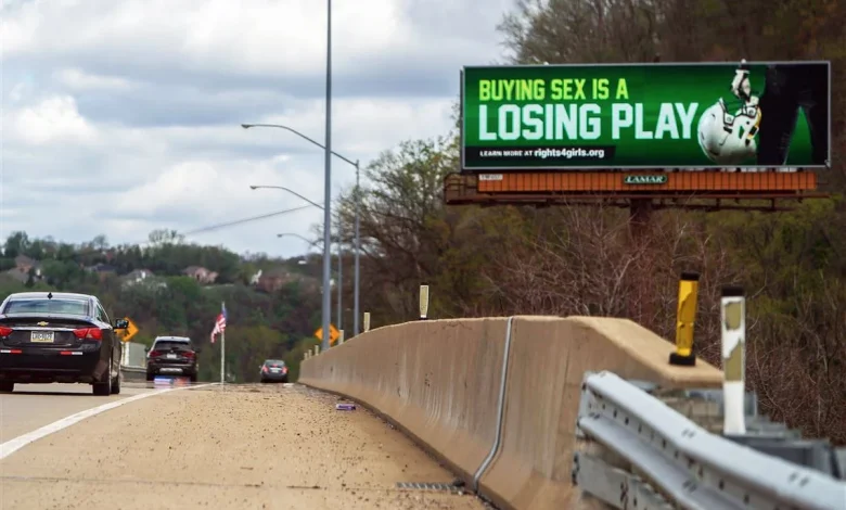 New billboard campaign in Pittsburgh spotlights demand behind sex trade ahead of NFL Draft