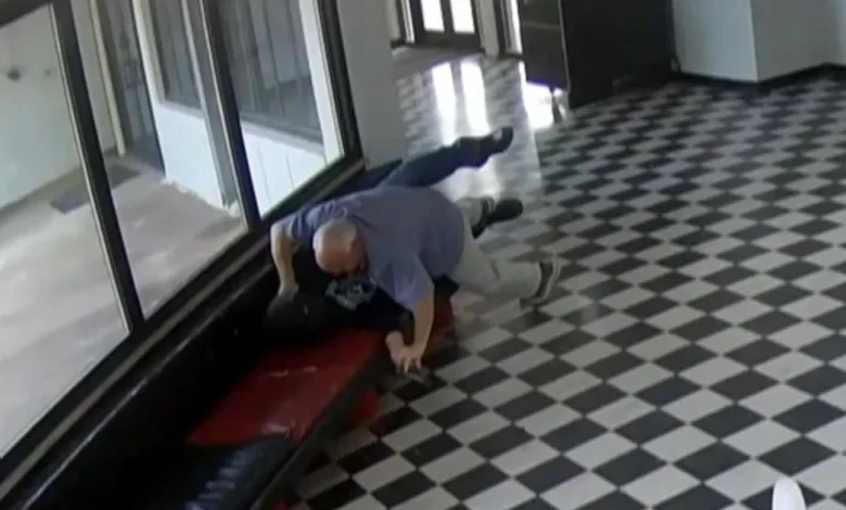 Newly released surveillance video shows Oklahoma high school principal tackling gunman