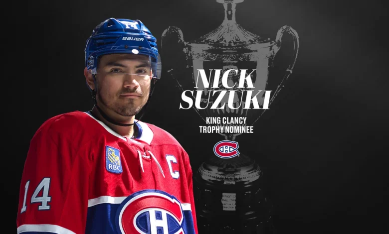 Nick Suzuki nominated for 2025-26 King Clancy Trophy